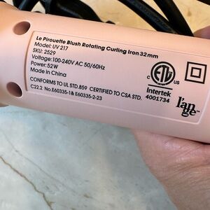 Lange Le Pirouette Blush Rotating Curling Iron